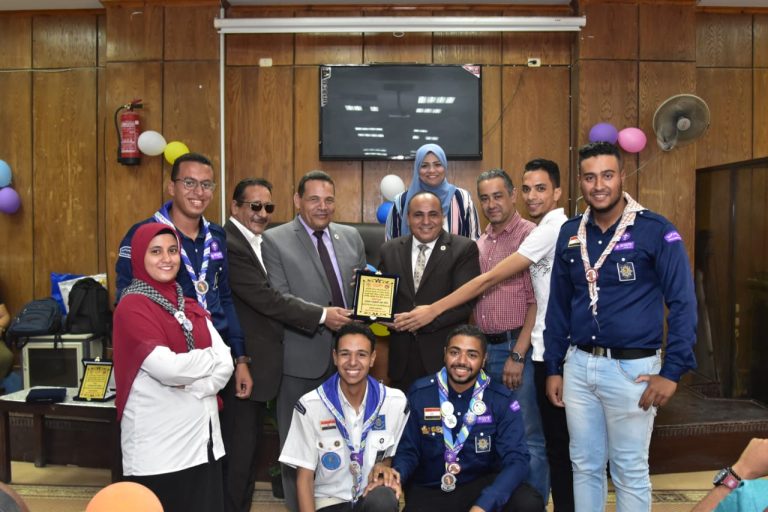 عميد الكلية يشهد حفل إستقبال عشيرة الجوالة