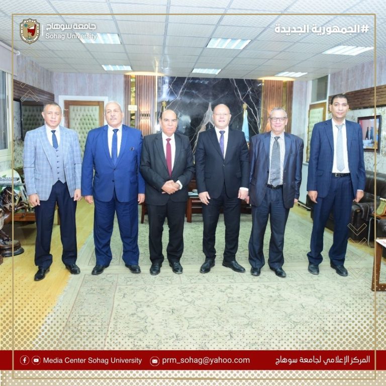 Sohag University President receives the Supreme Committee of Universities