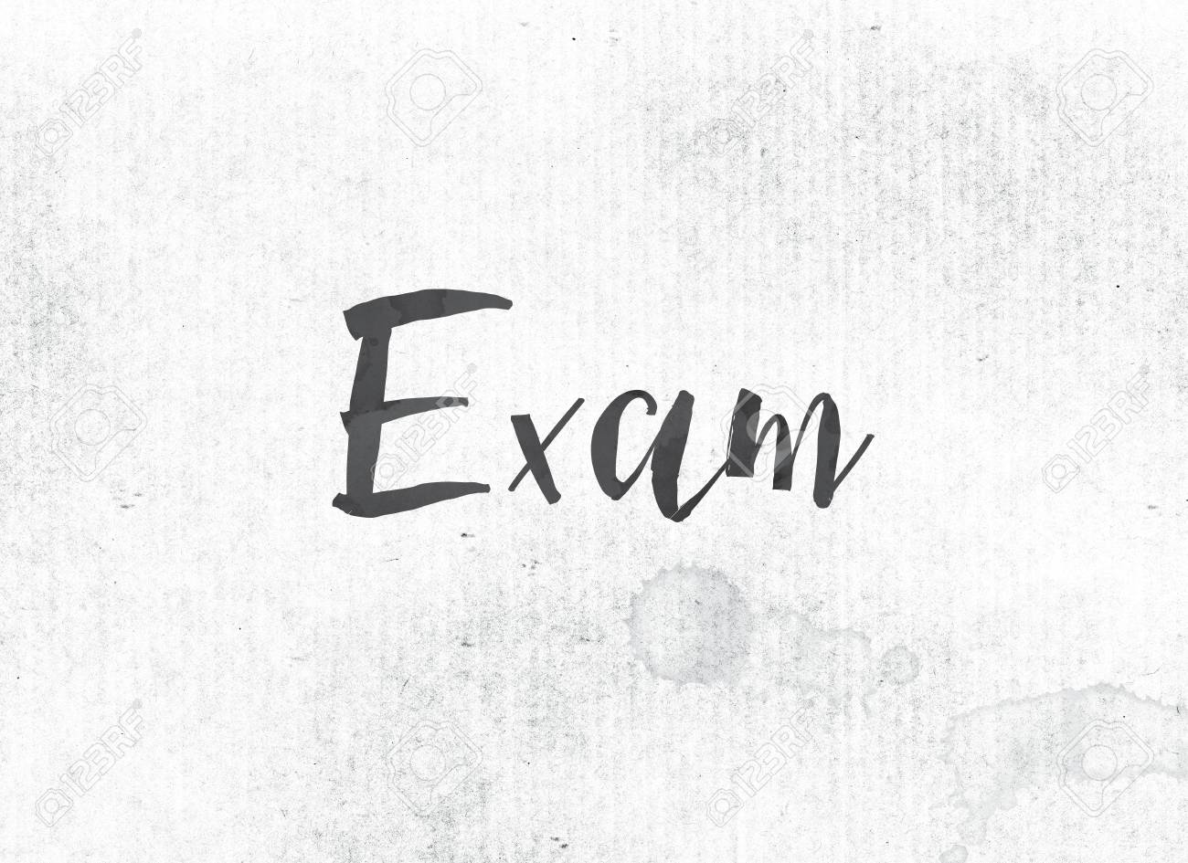 Exam Concept Painted Ink Word and Theme