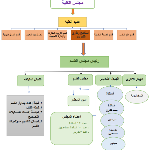 الهيكل-التنظيمي-لقسم-المناهج-وطرق-التدريس
